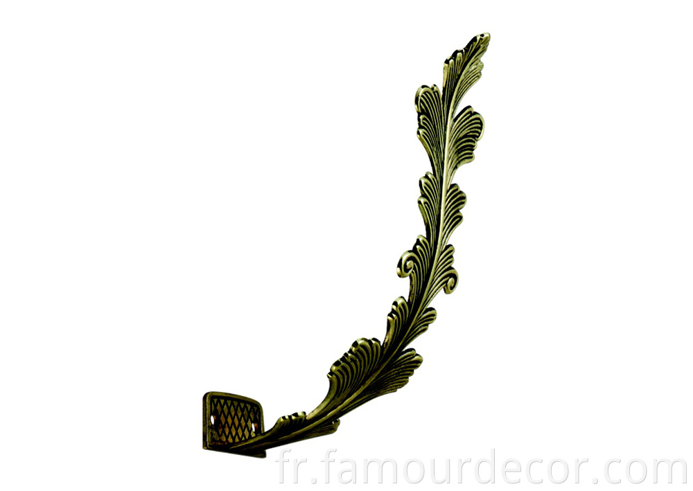 European Brass Bath Leaf Curtain Cloth Metal Buckle